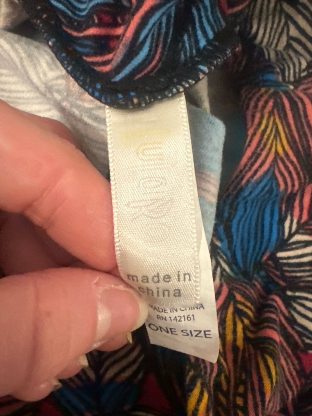 Colorful Leaf-Print Stretch Pants - Picture 2 of 2